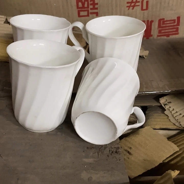 杯瓷片 六厂旋纹水杯4个