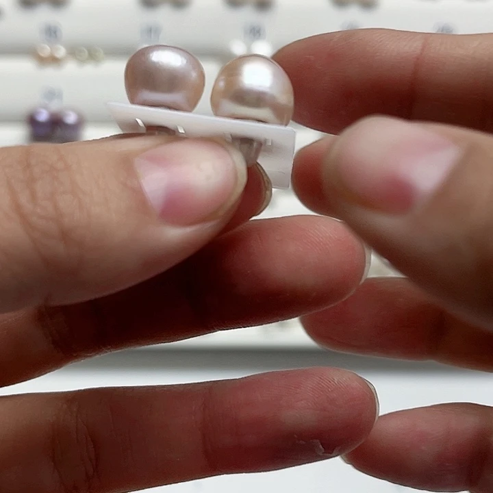 若***梅银S925镶嵌耳饰淡水珍珠