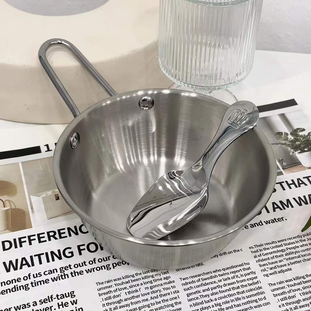 SUS304韩式烤肉碗+皇冠勺甜品碗勺子