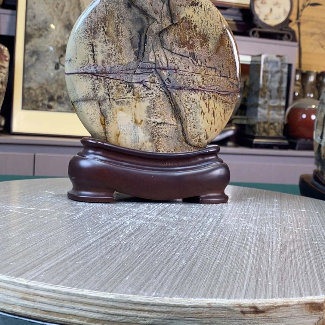 石材广西国画石草花石