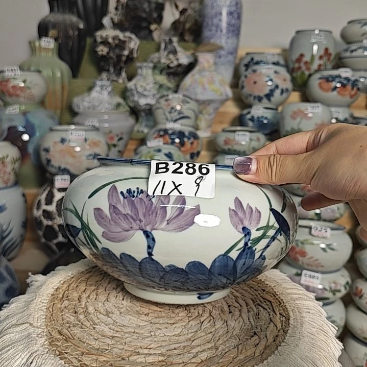 有孔 景德镇高温纯手绘B286 微瑕