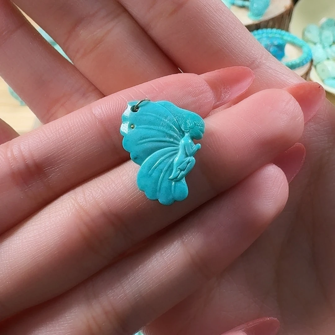 绿松石未镶嵌吊坠(不含链)精灵仙子