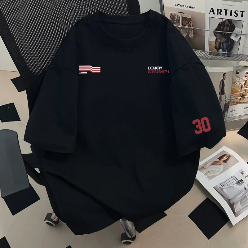 jtrt国潮美式重磅纯棉短袖t恤男女夏季ins潮牌宽松半袖痞帅上衣服