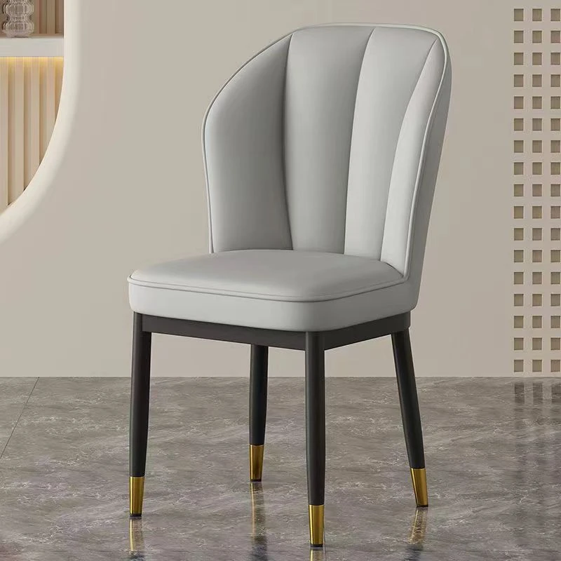 奶油风餐椅简约现代餐桌椅餐厅软包椅子靠背家用咖啡休闲酒店凳子