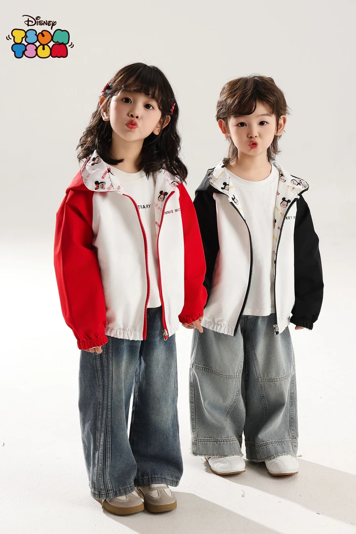 Disney/迪士尼25年春秋新款男女童宝宝正反两面穿时尚外套正品