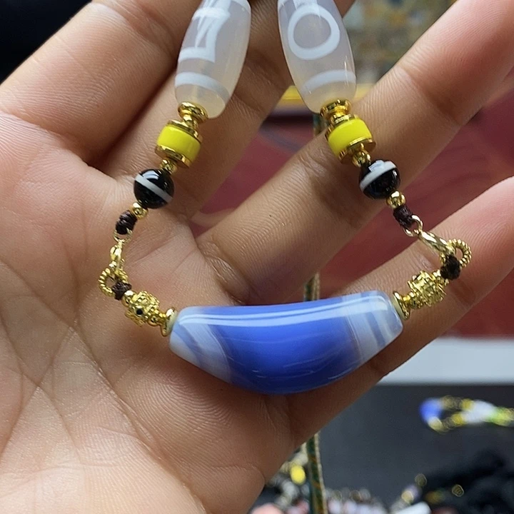玛瑙/玉髓合金颈饰