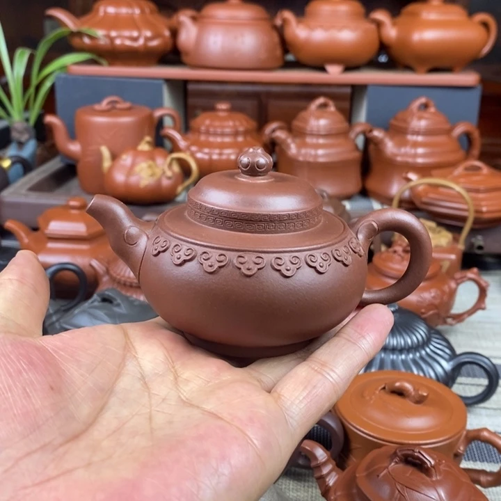 茶壶紫砂云肩如意150cc原矿老底曹青特价