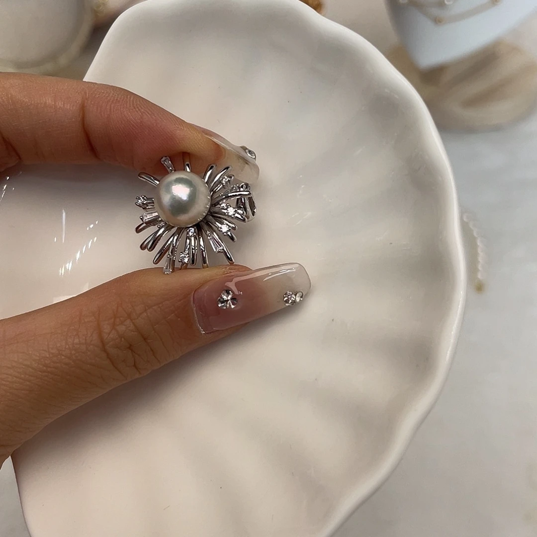 海水珍珠吊坠(不含链)银S925镶嵌