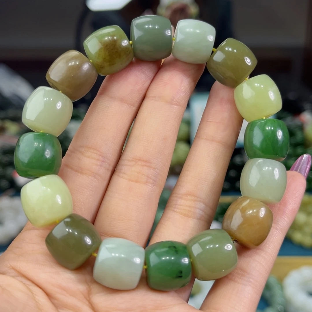 未镶嵌手链和田玉纯天然和田玉多宝14