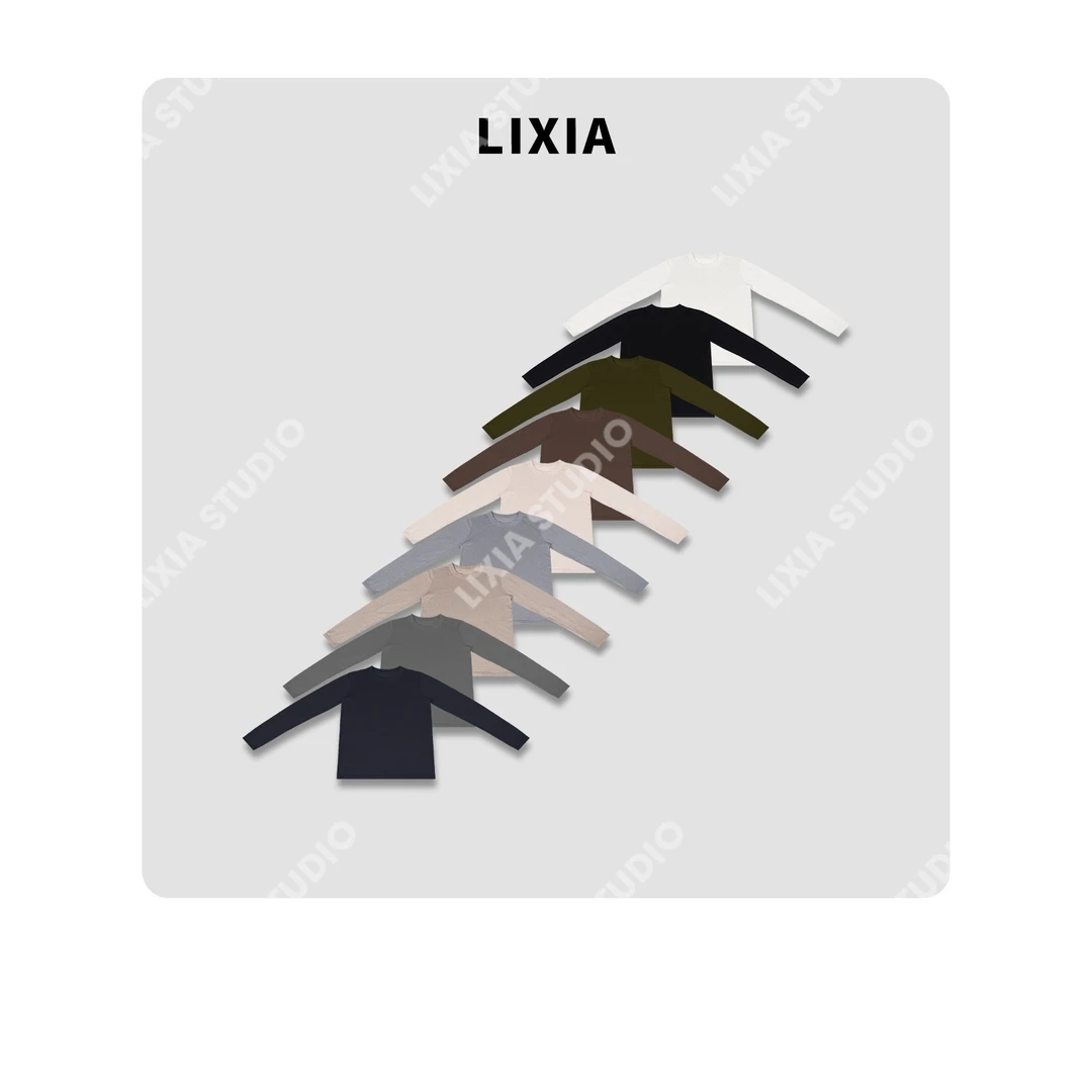 LIXIA【七色堇】休闲简约慵懒感含48支羊毛舒适好穿针织衫-D9673