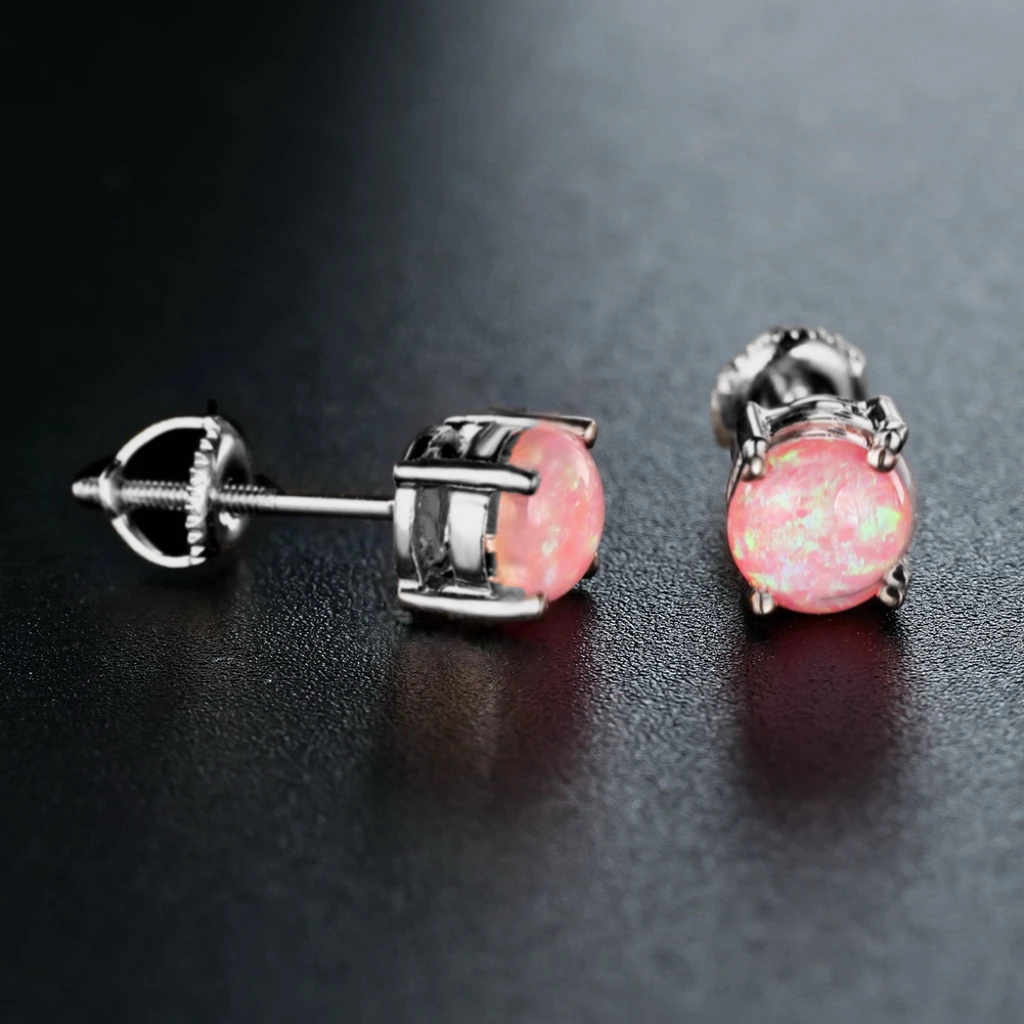 9412【原创欧泊opal系列·粉】设计师澳宝耳饰