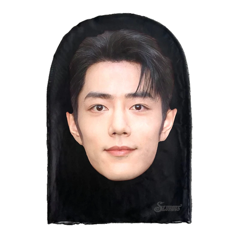 cosplay3D人脸搞怪头套肖战王鹤棣白鹿恶搞面具派对装扮网纱面罩