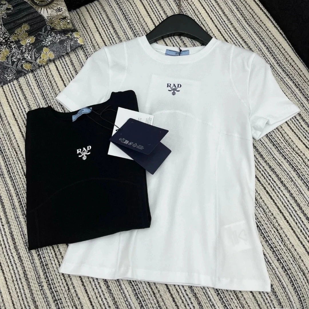 休闲T恤运动圆领印花女款简约常规夏季短袖-69036