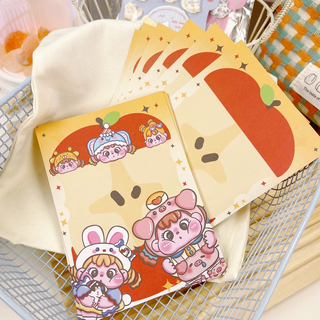 【Q妹系列】高颜值可爱风双面异图无粘性便签纸手帐素材