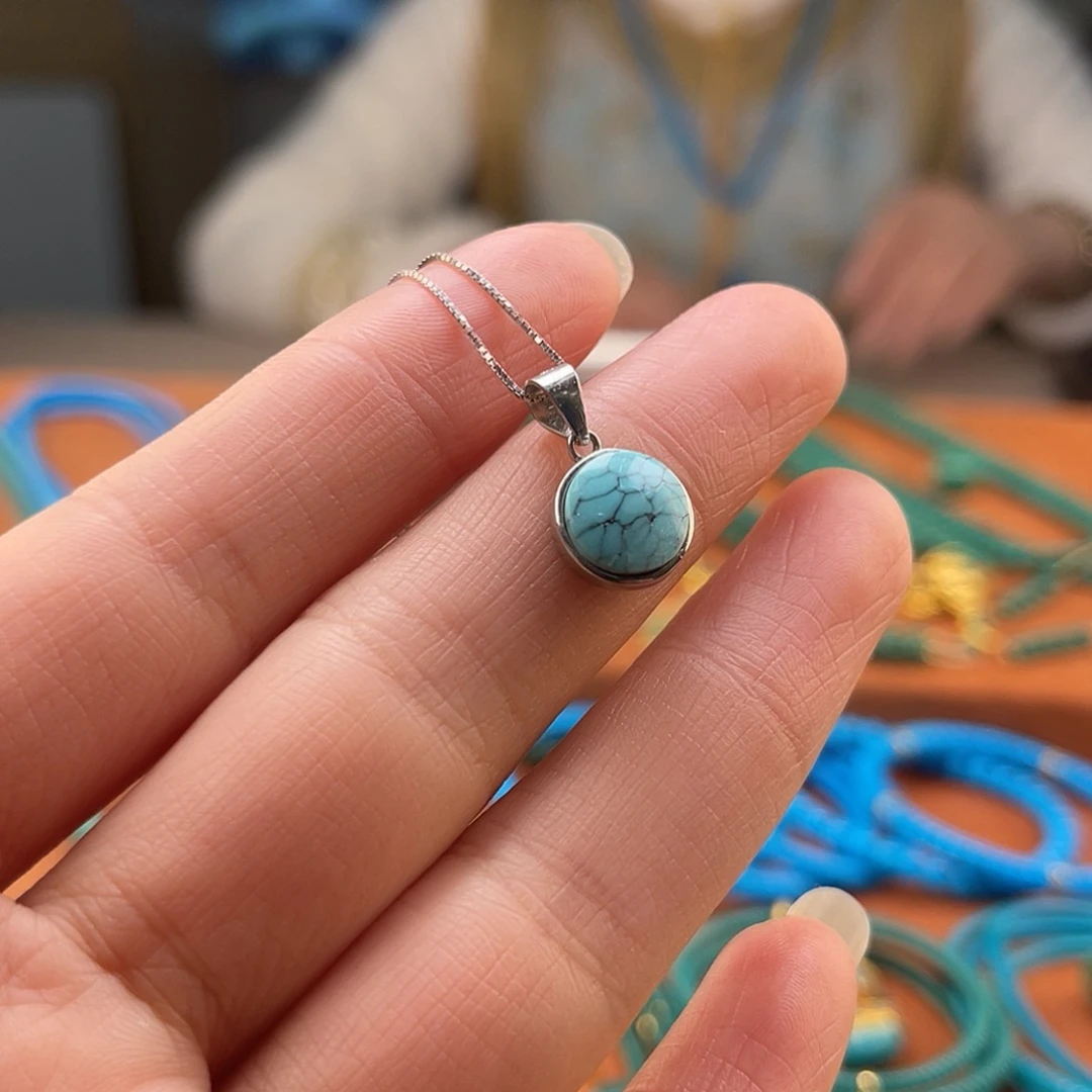 绿松石银S925镶嵌珠宝奇石