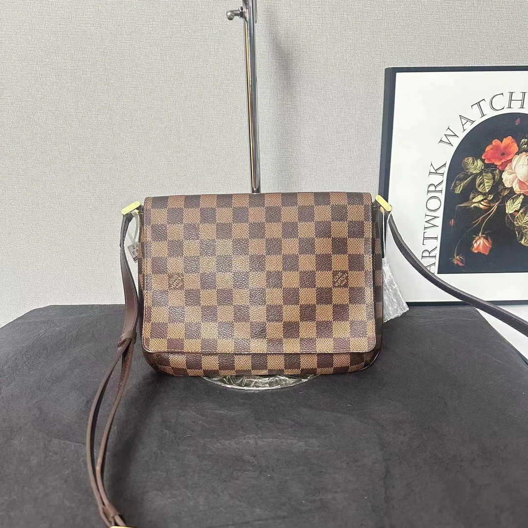95新 LouisVuitton/路易威登 古登中古/横版棋盘格王菲包/斜挎包
