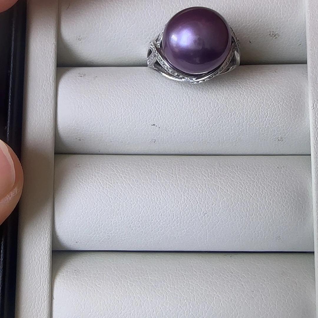 淡水珍珠颈饰银S925镶嵌12～13戒指