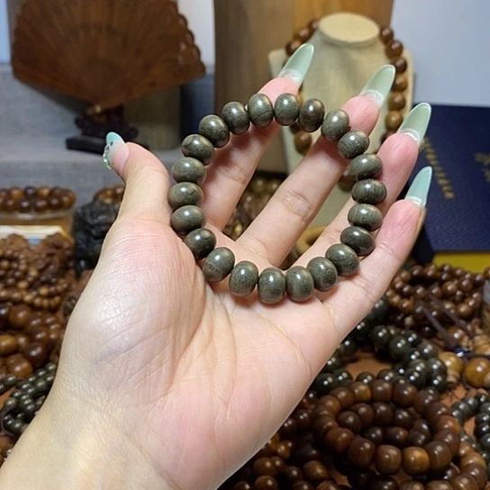 老山檀香阴沉9-12算盘珠手串