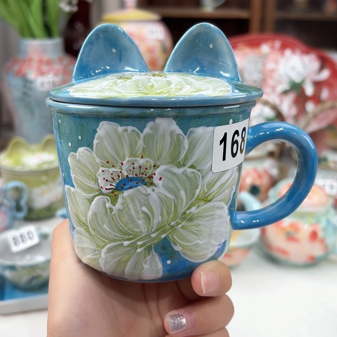 景德镇手绘高温釉下彩陶瓷茶具