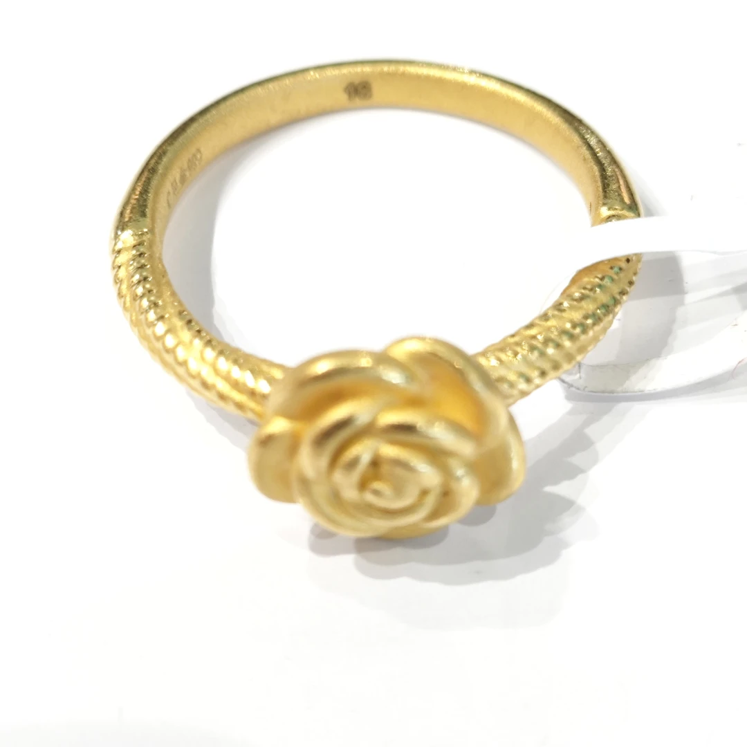 【小云专享】足金999饰品 16# 足金玫瑰花戒指 1.34 GP