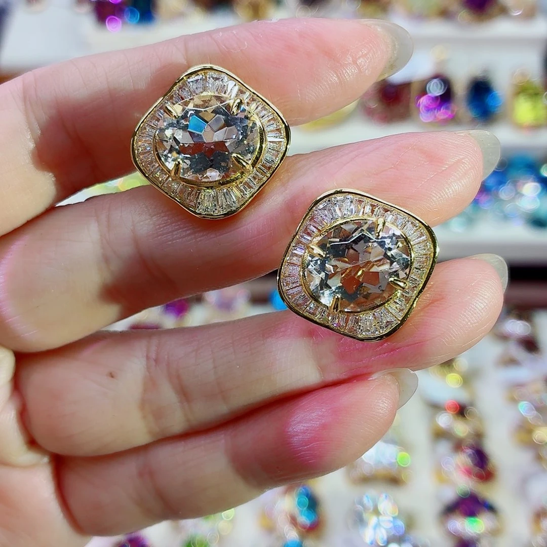 戒指银S925镶嵌水晶