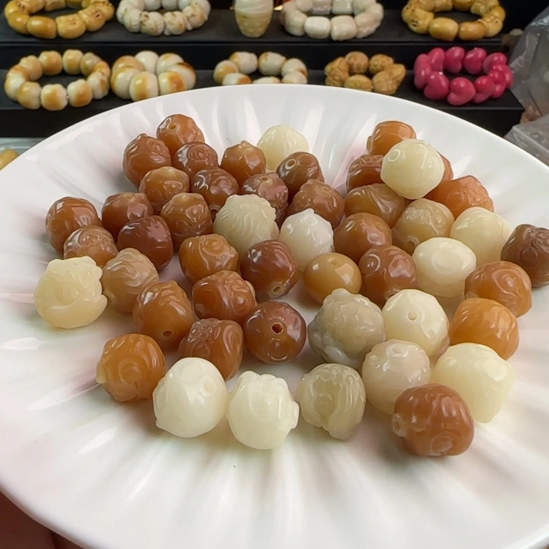 手串菩提根/象牙果微瑕12醒狮混20颗卡牌➕30颗