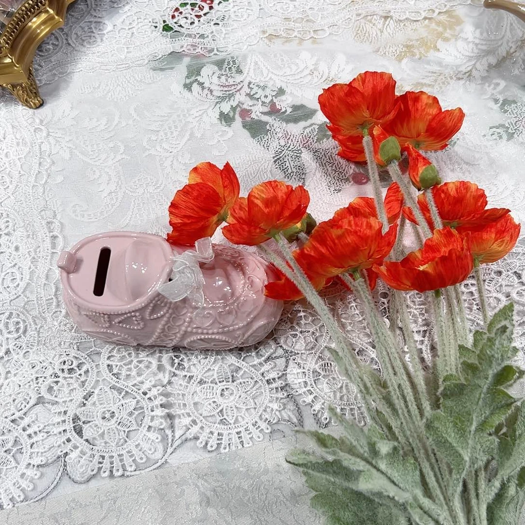 陶瓷2件鞋子加花两件套