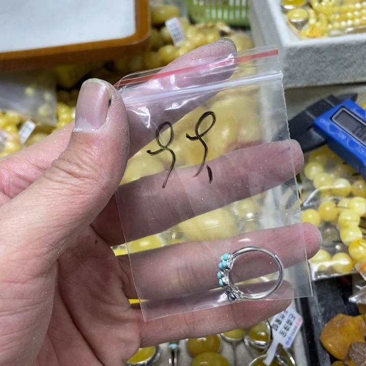 银S925镶嵌蜜蜡裸石多样性发货