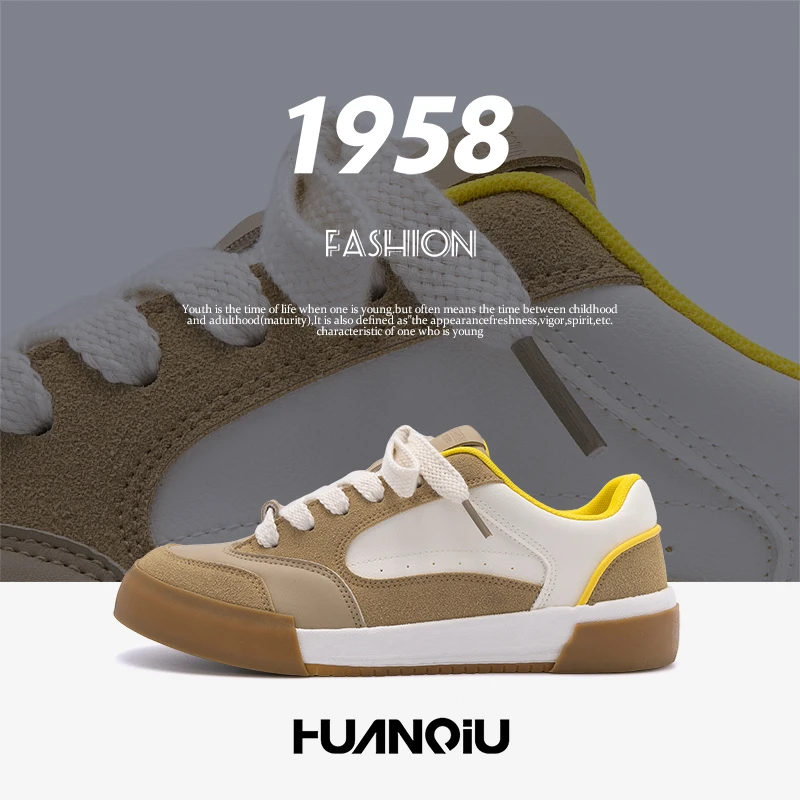 环球百搭潮流板鞋男款2025夏季新款爆款时尚运动鞋复古厚底休闲鞋