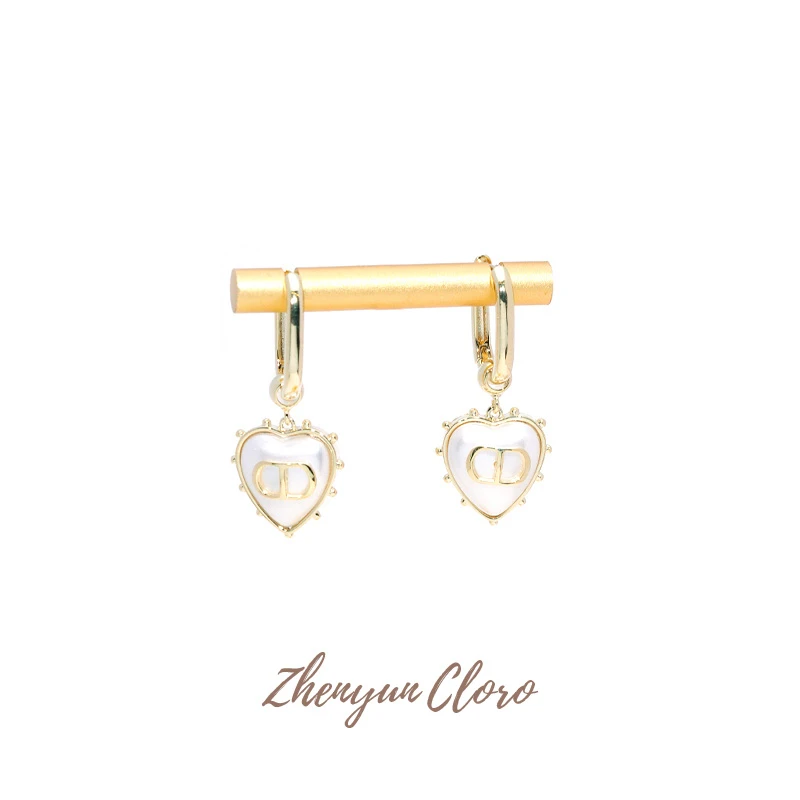 铜合金耳饰 KLL 【奶油爱心】时尚U型耳环 ML2033