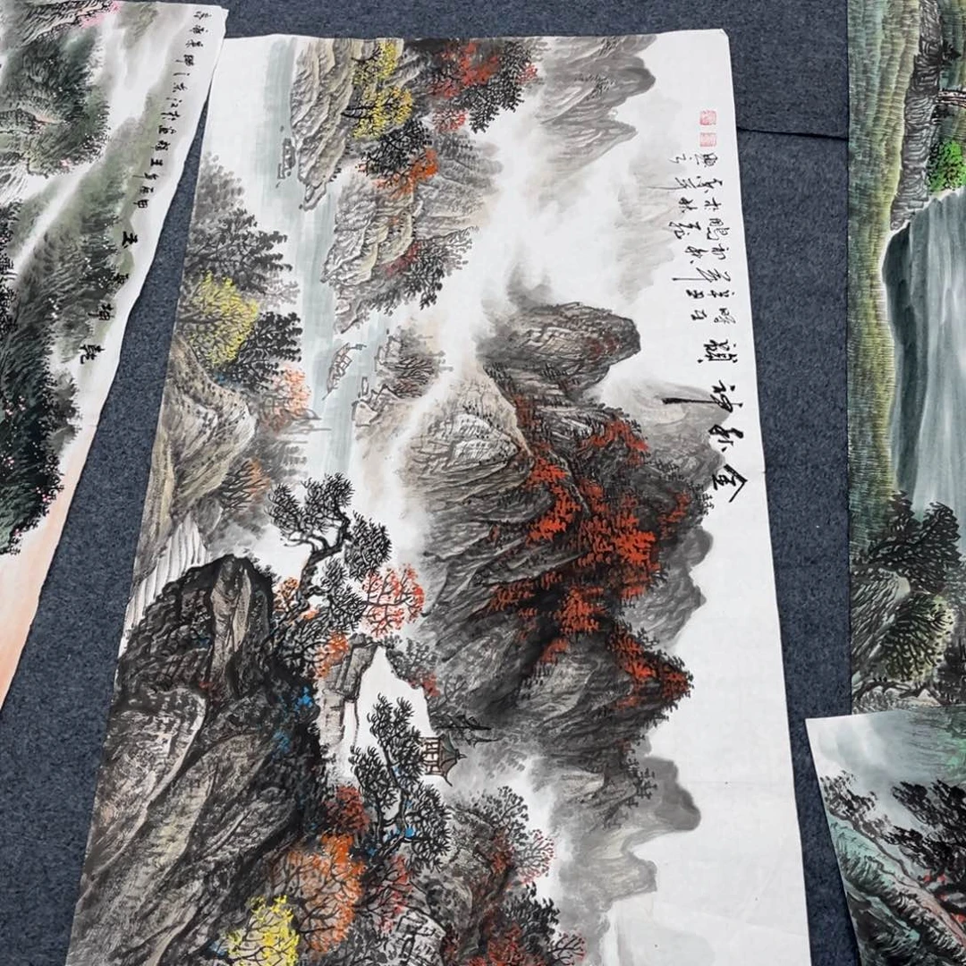 国画宣纸手绘，手工作品