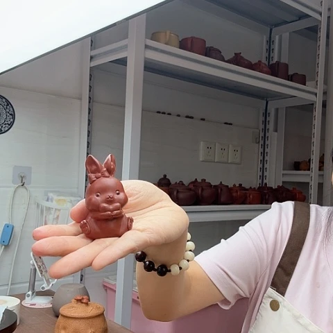 朱泥兔子茶宠茶宠