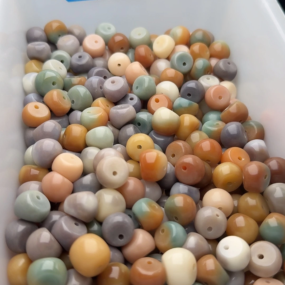 白***胖菩提根/象牙果吊坠300颗温婉美人13干磨蒜瓣  厚切