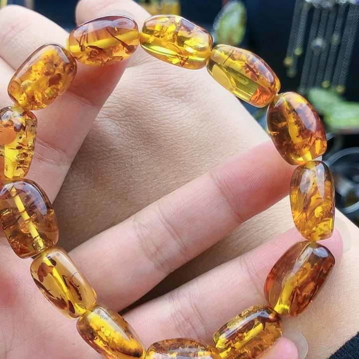 琥珀裸石未镶嵌手串