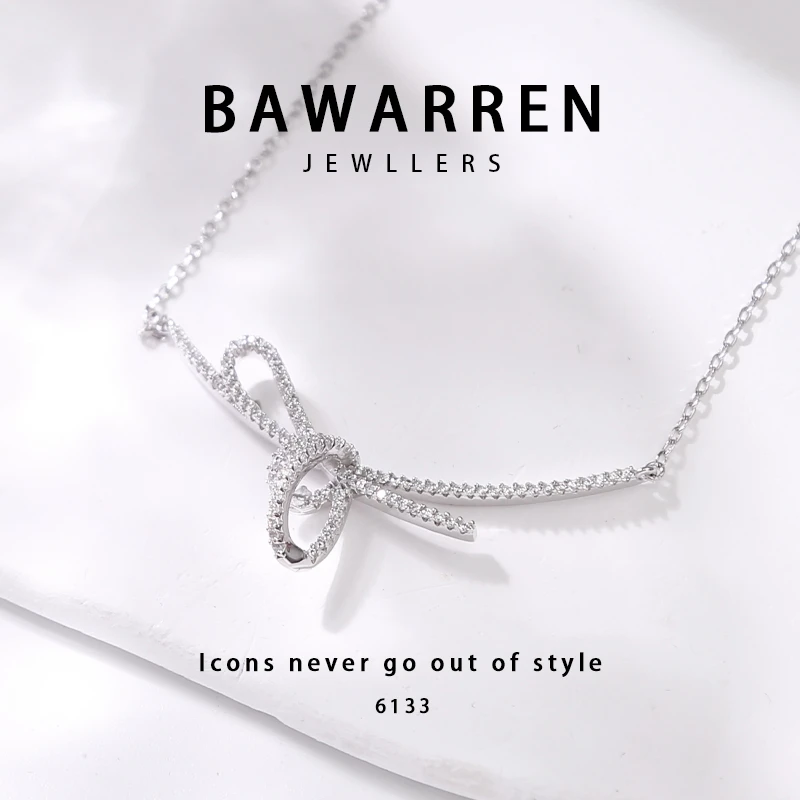 Bawarren 意❤ 6133-【蝴蝶结效应】项链欧美优雅