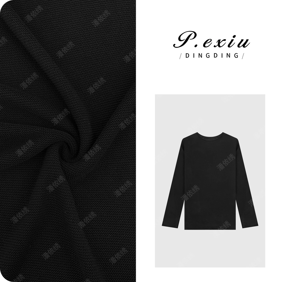 PanYiXiu/潘依绣人丝慵懒风亲肤薄款圆领针织上衣 ZZ0773