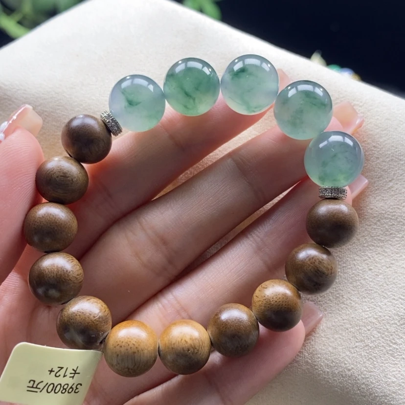 【闪购商品】沉香木手串蓝底飘花手串卡12+