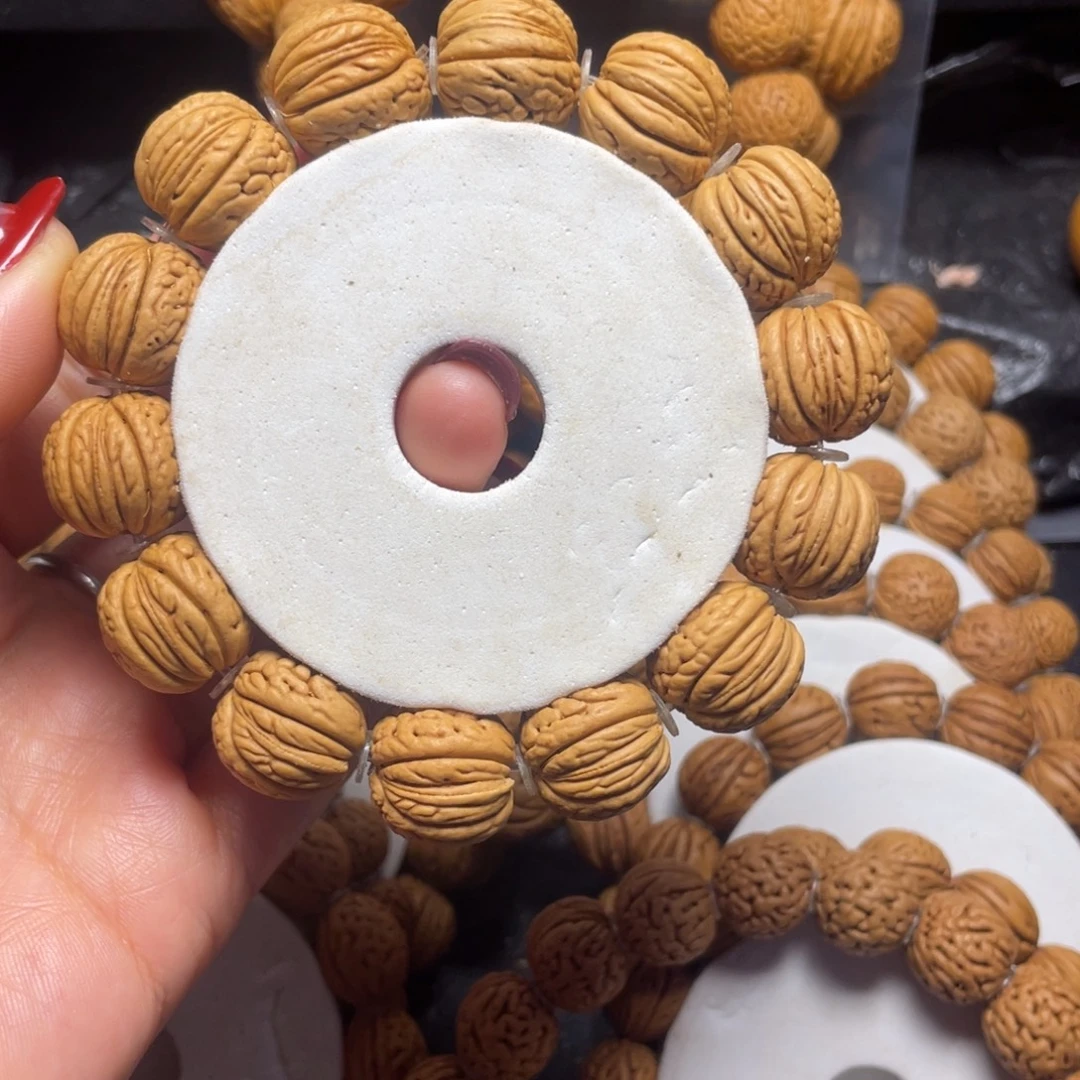 吊坠桃核桃核手串17+铁扇