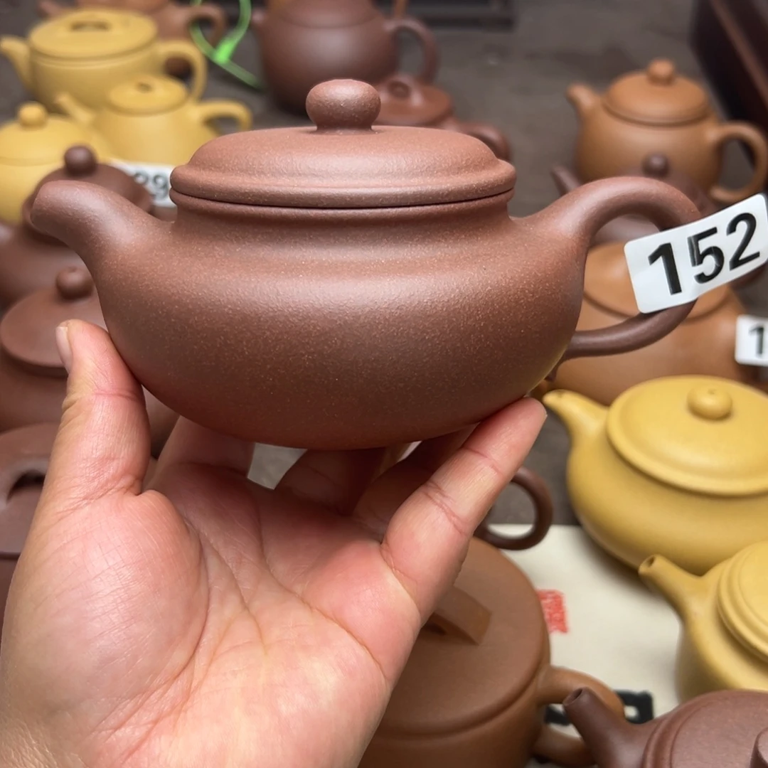 笑****茶壶紫砂 紫泥半手工370cc左右瑕疵