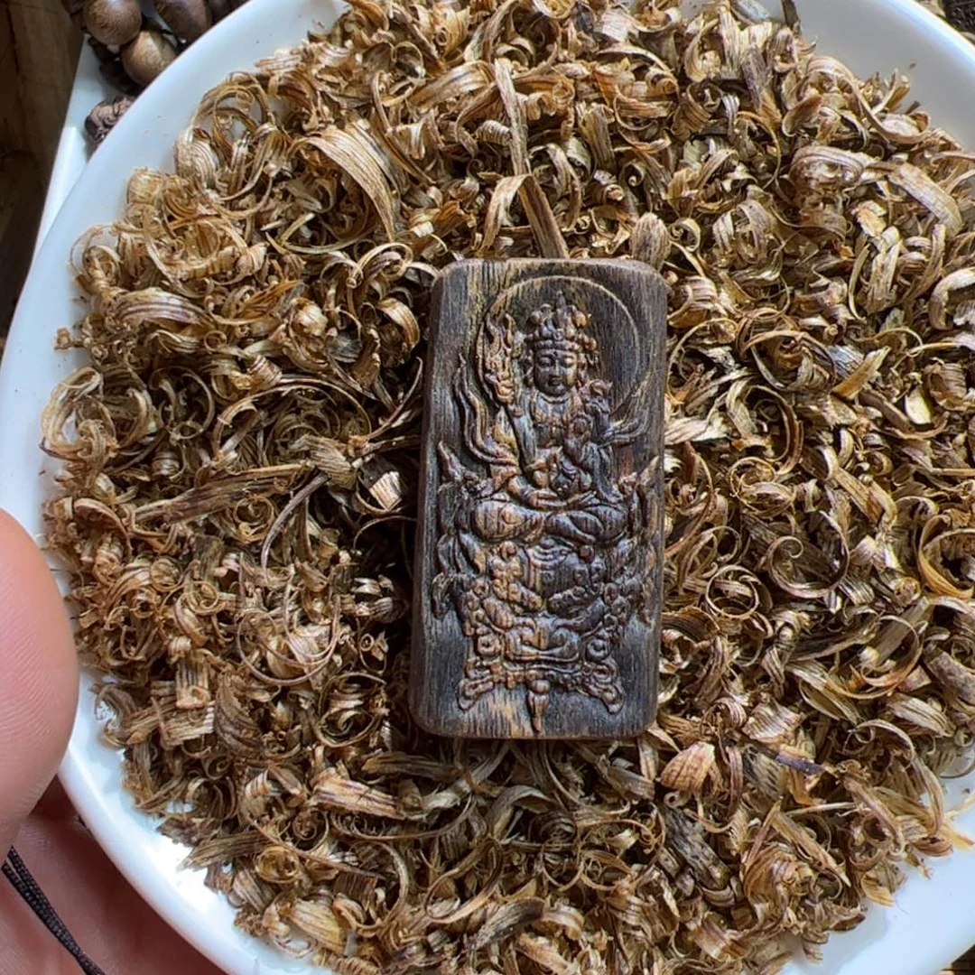 沉香碎屑沉香紫棋文殊7克