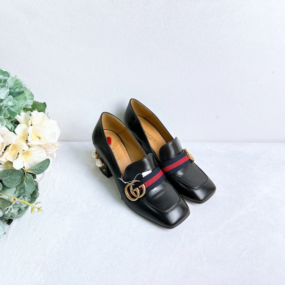 99新 GUCCI/古驰 高跟鞋/36.5码/Xsp33039