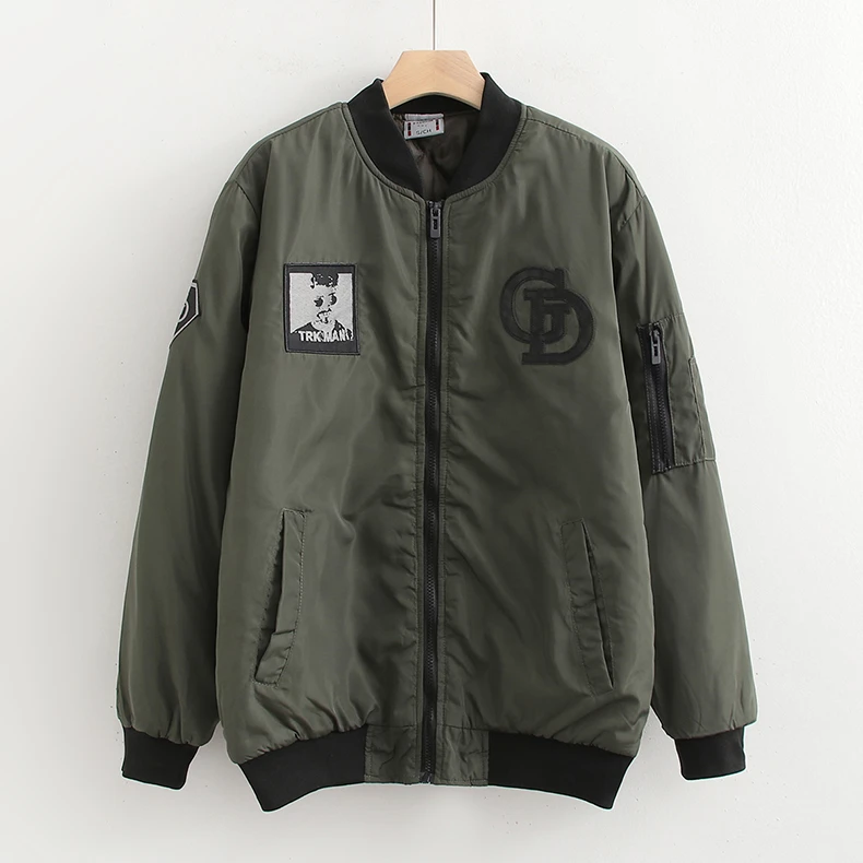 微瑕疵！部分有霉味情侣棒球领棉衣时尚棉服立领潮流外套 032-A款