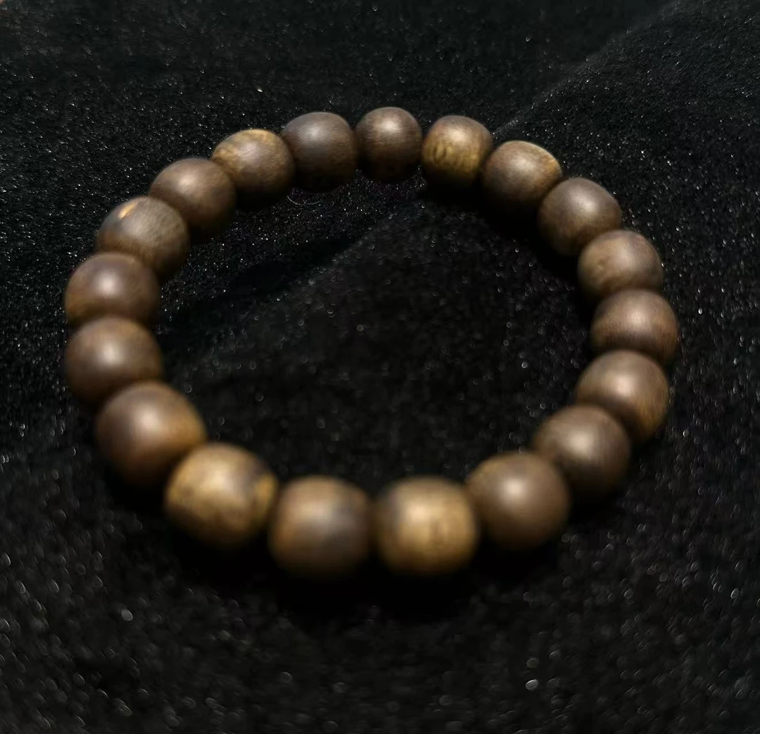 沉香芊芊精品 99沉 11mm老型珠单圈 沉香手串