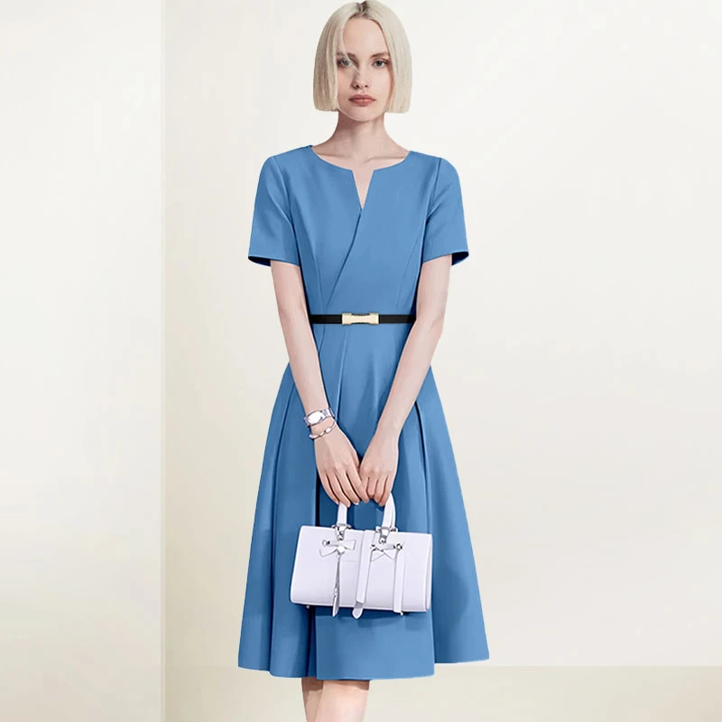 法式气质高级感裙子2025新款今年流行简单大方爆款赫本风连衣裙女