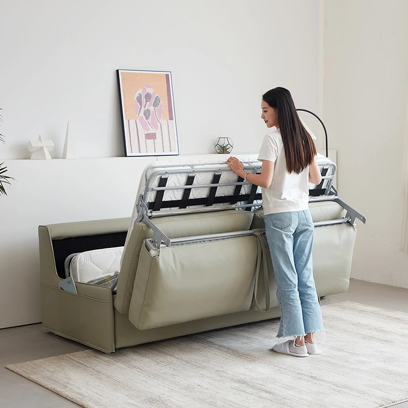 沙发床轻奢意式轻奢风多功能折叠见可拆洗设计客厅书房卧室两用