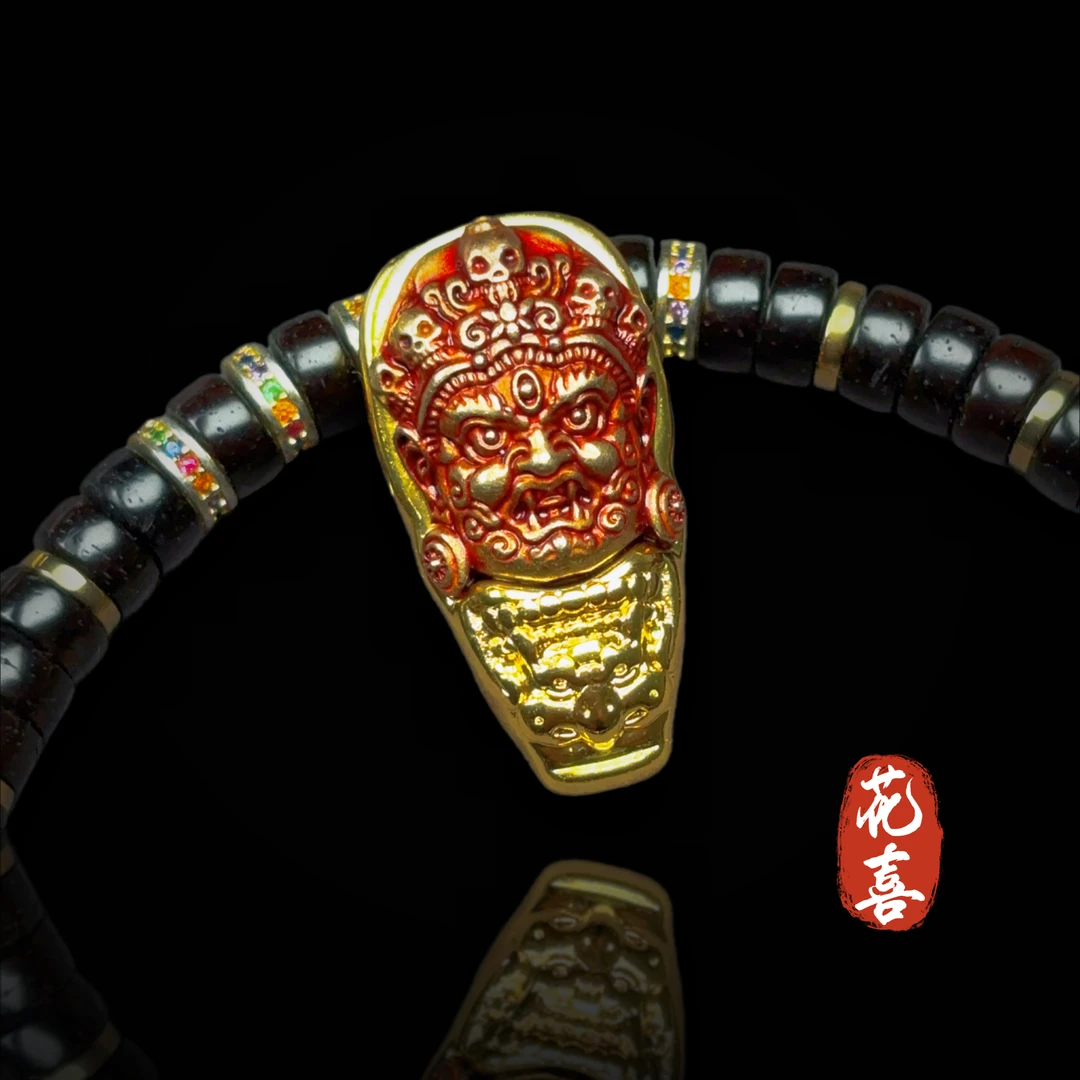 苏醒925大黑天点砂14mm三通配饰