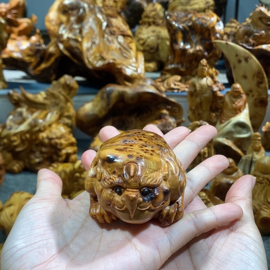 木崖柏工艺品金蟾