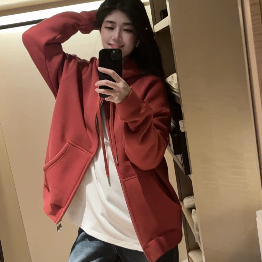 深圳定制轻奢卫衣帽衫一体绒双拉链