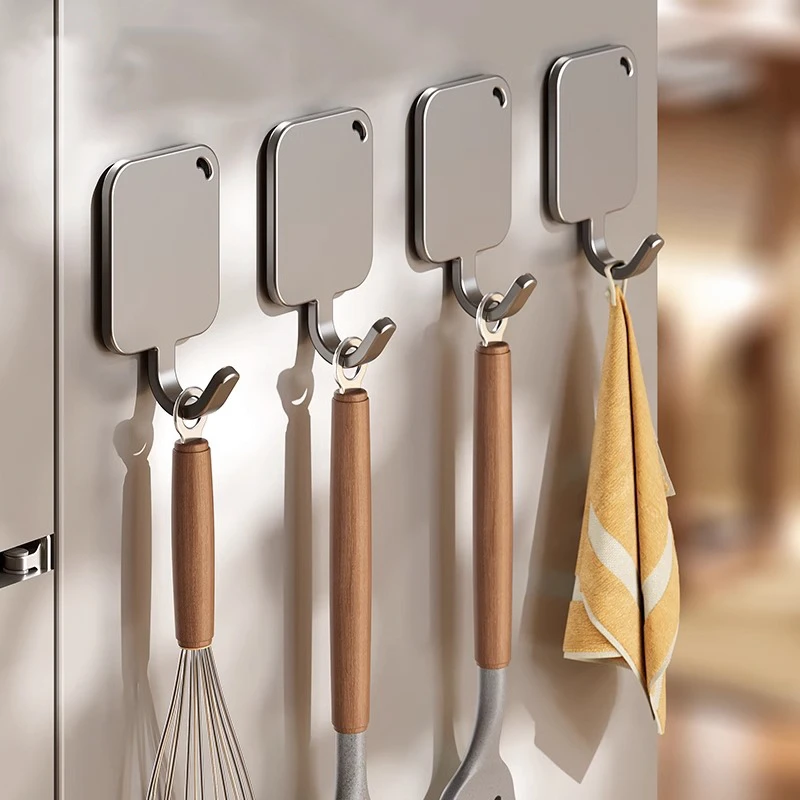 厨房冰箱侧面磁吸挂钩强力吸铁石门后无痕粘钩免打孔家用挂锅铲架