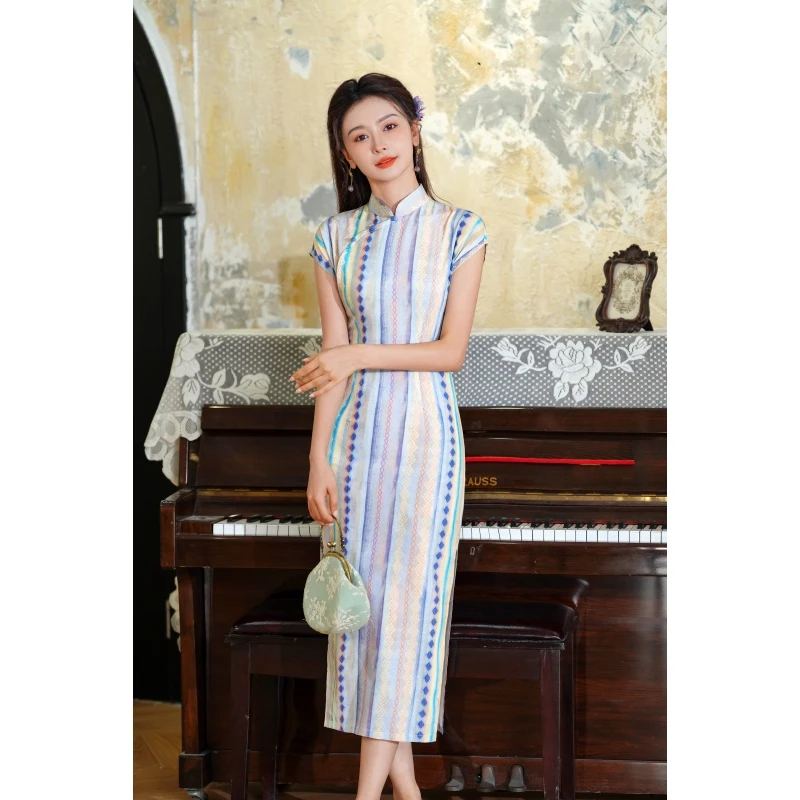 琼绡  2025新款夏季短袖单层国风日常新中式旗袍